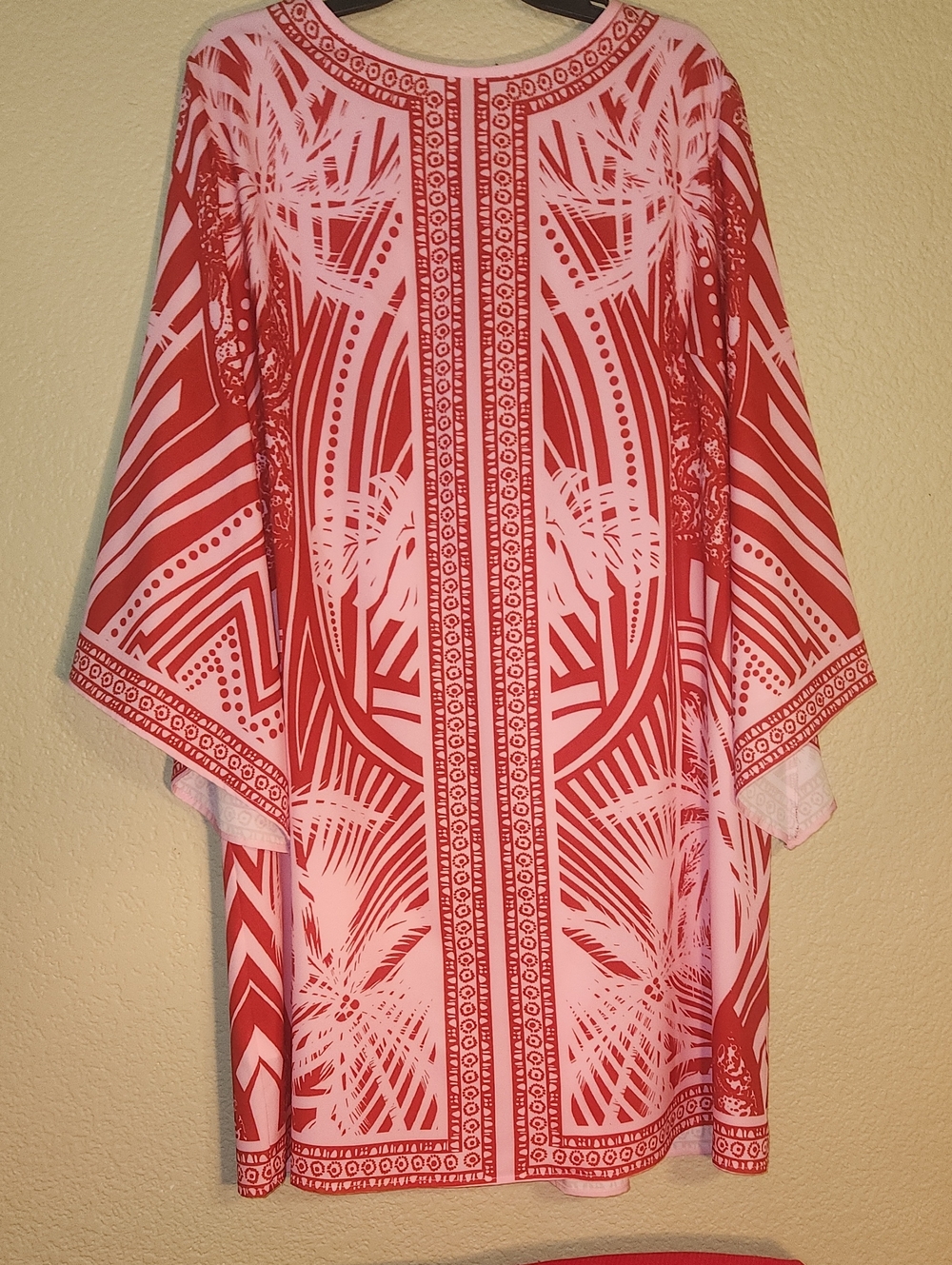 Women’s Dress - Red and Pink Printed Shift